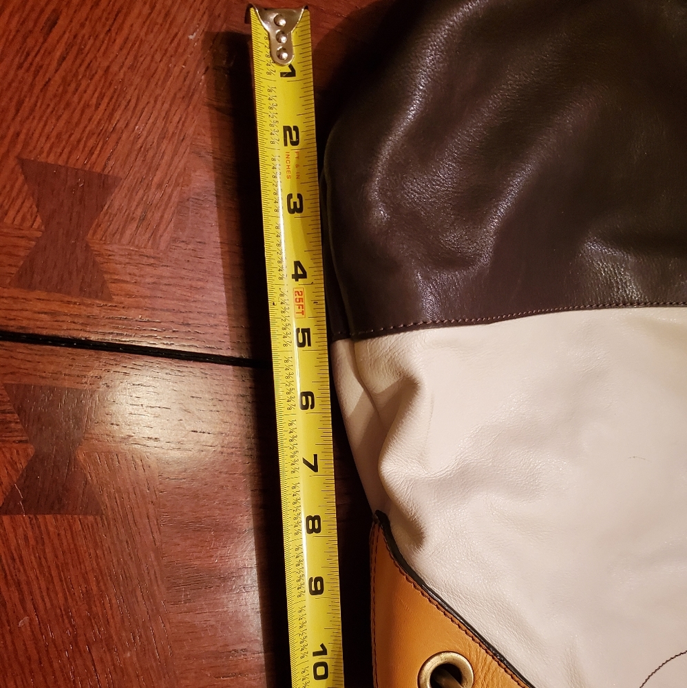 orYany Tri-Color Leather Satchel Handbag - Picture 10 of 14